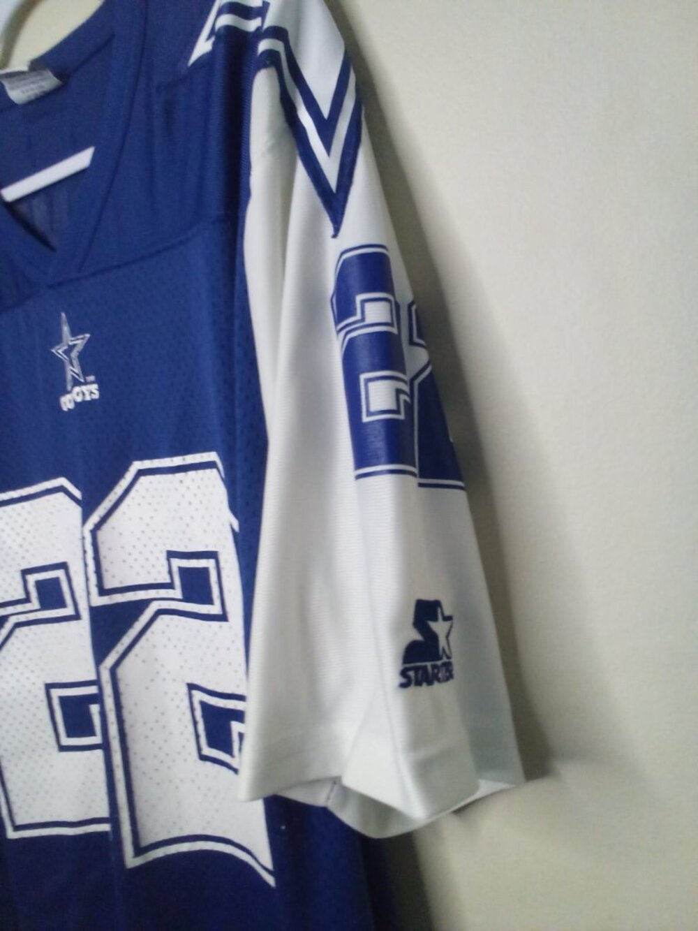 Vintage 1995 Starter Dallas Cowboys Jersey Men XL Emmitt Smith #22 Blue White - Picture 7 of 14